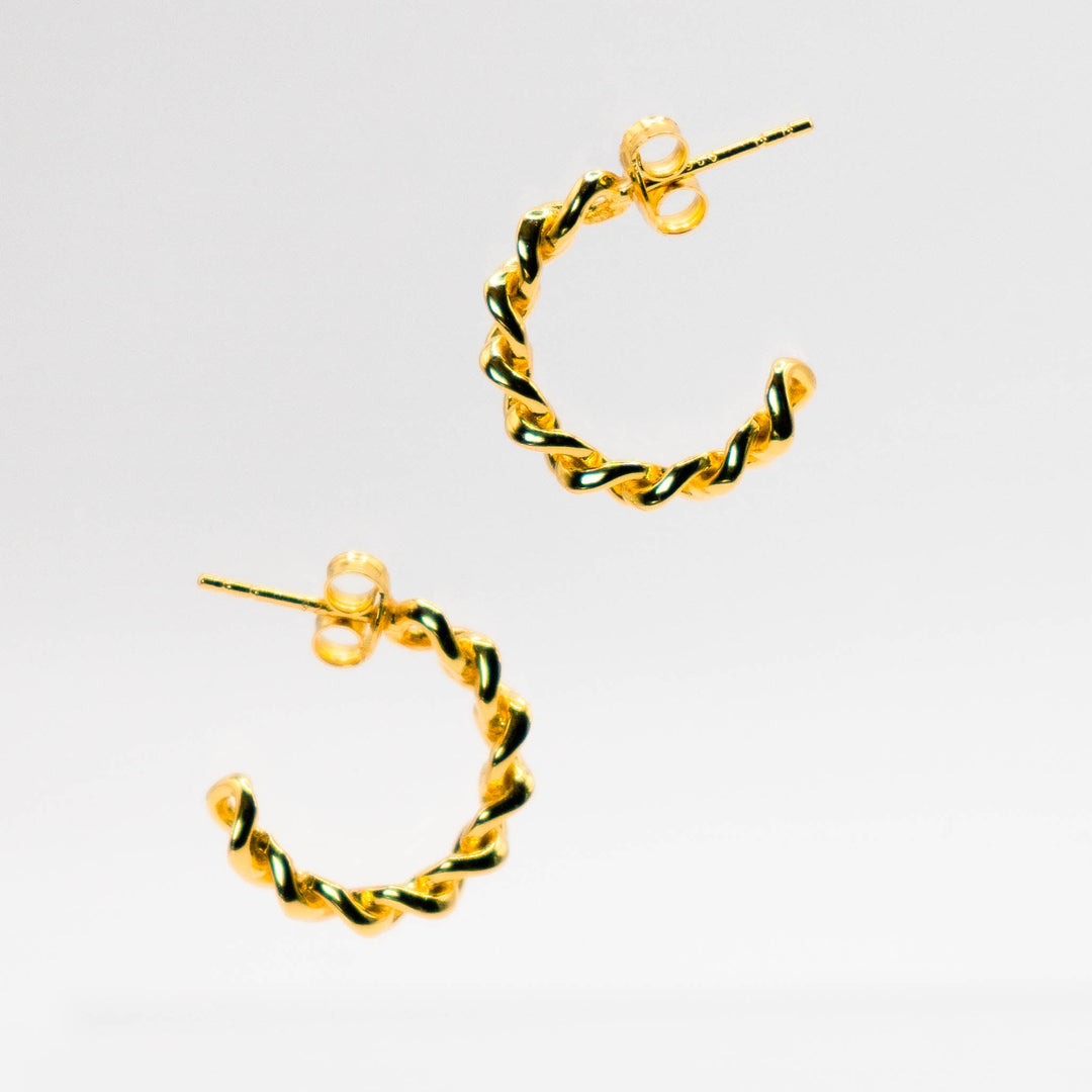 Golden Roped Earrings