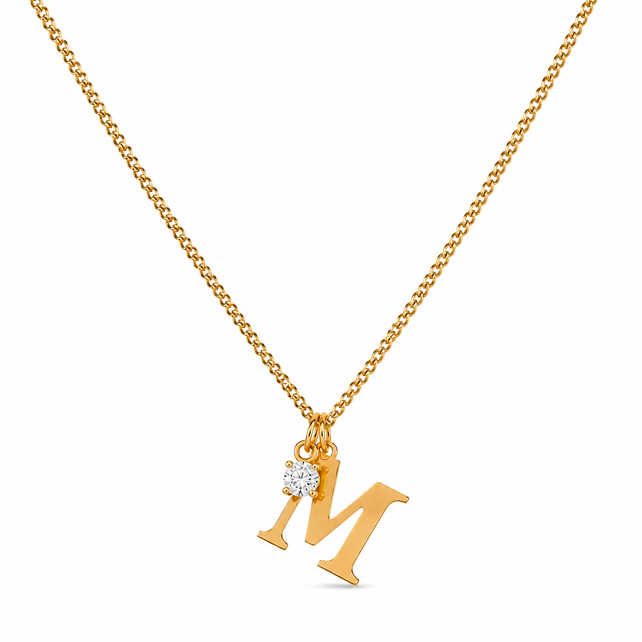 Personalised Initial Birthstone Necklace