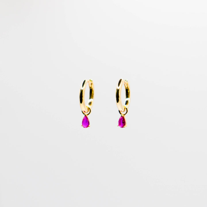 Ruby Crystal Earrings